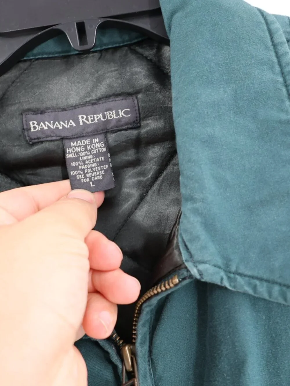 VTG Banana Republic Vest Mens Large Cotton Safari Field Utility Pockets Green